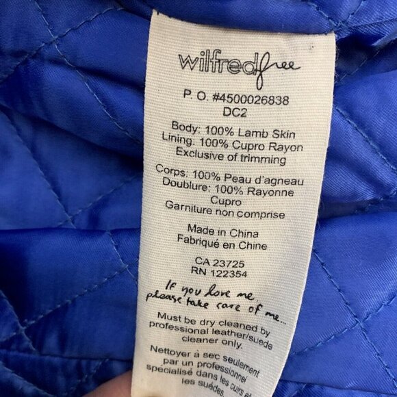 Aritzia Wilfred Free BOBINE Lambskin Moto Leather jacket - Picture 12 of 14